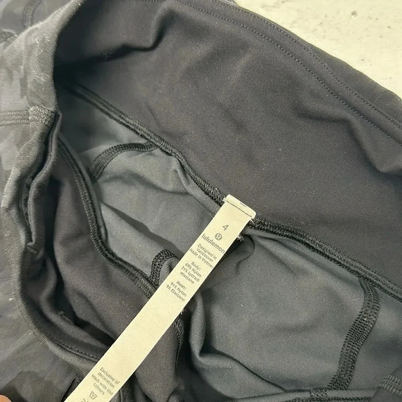 Lululemon Pace Rival Crop Leggings 22" Incognito Camo Camouflage Grey Black 4 - Picture 10 of 11